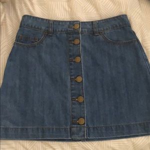Forever 21 button down jean skirt